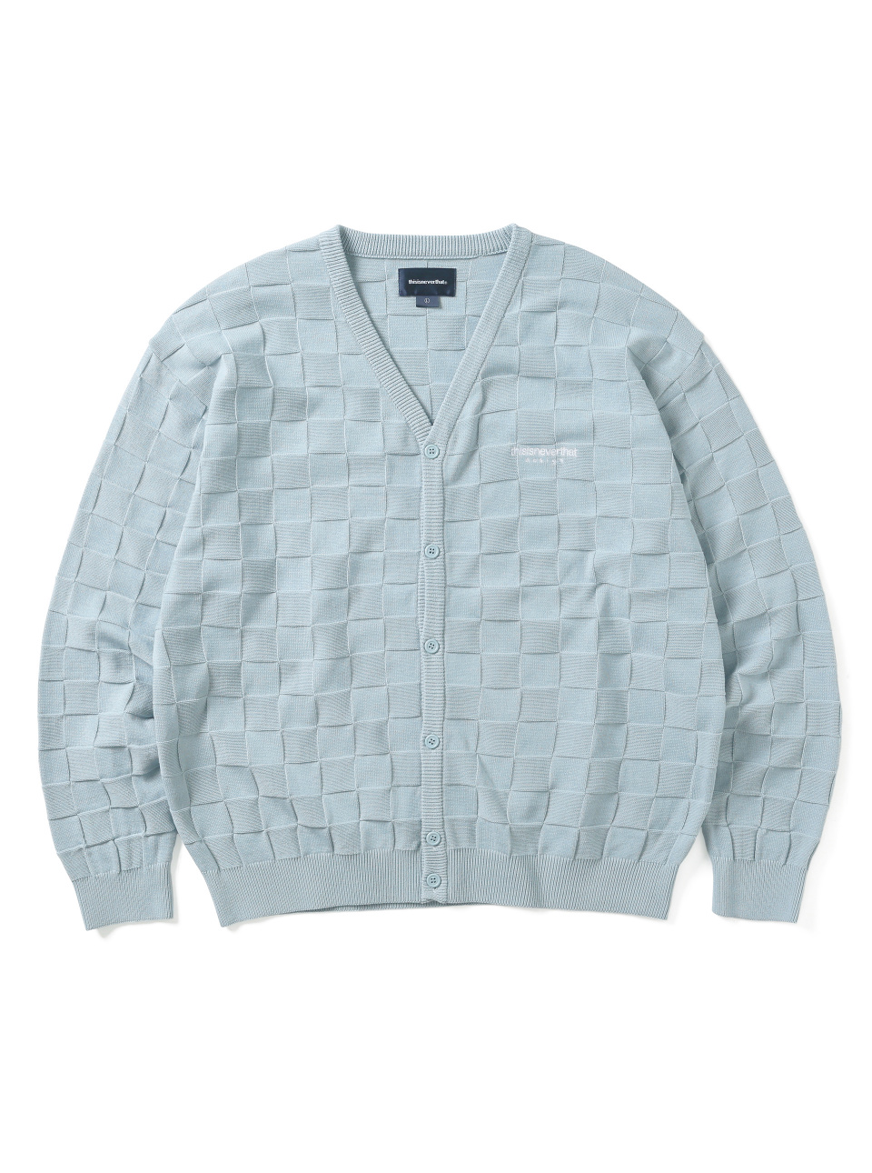 MUSINSA公式 | thisisneverthat® Reverse Block Cardigan Blue