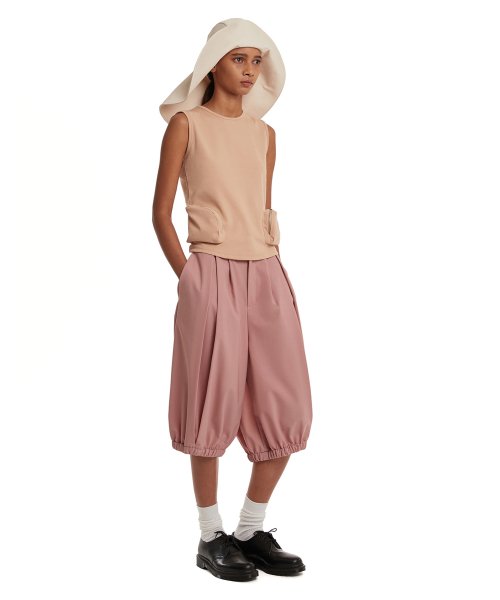 Pocket Sleevless T-Shirt_Pink