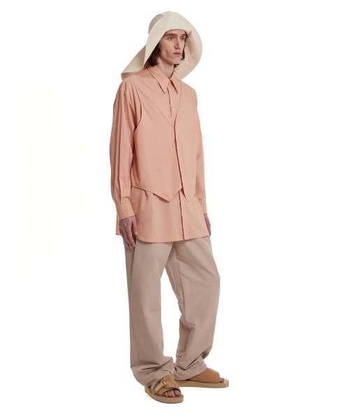 Vest Layered Shirt_Pink