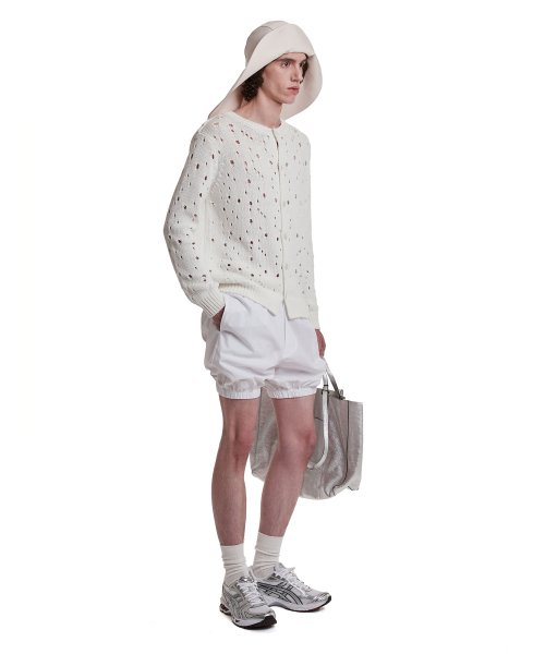Destroyed Cardigan_White