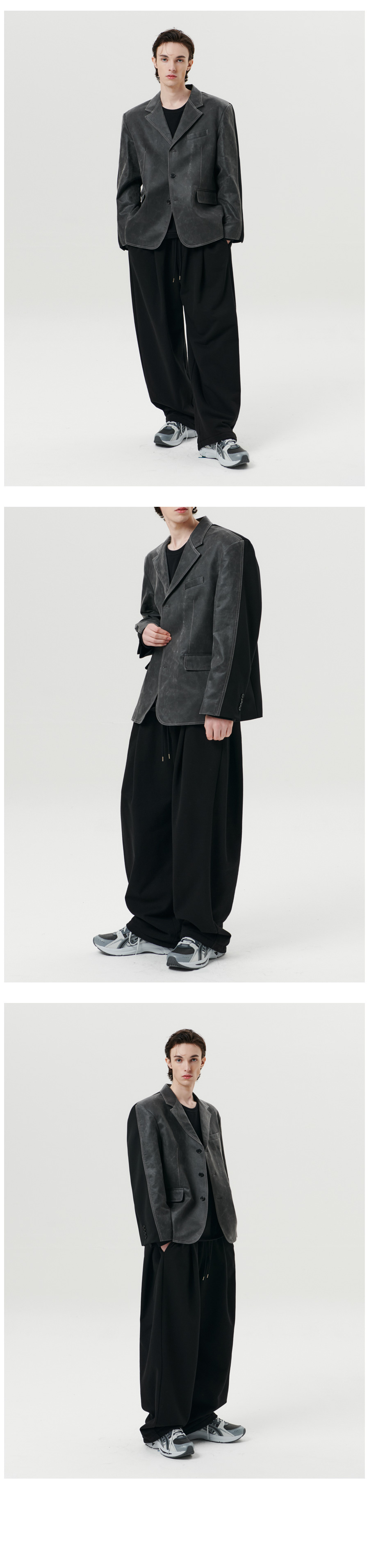 MUSINSA | DNSR Deep Three-Tuck Training (Black)