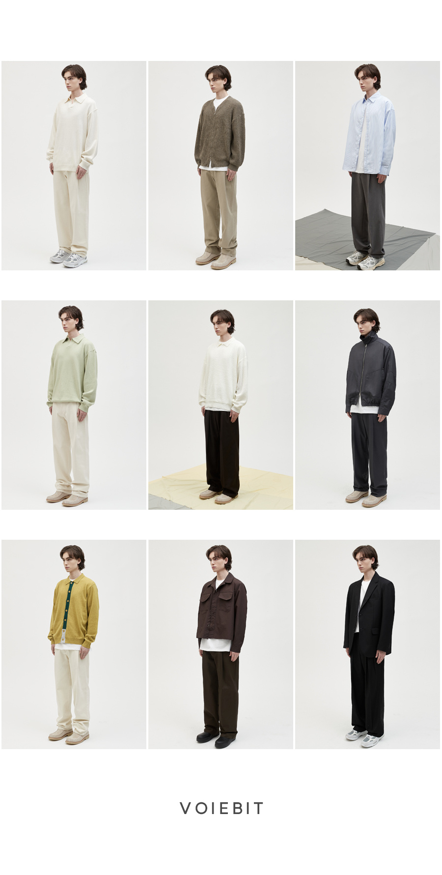 MUSINSA | VOIEBIT V139 Mix Point Knit Cardigan (Green)