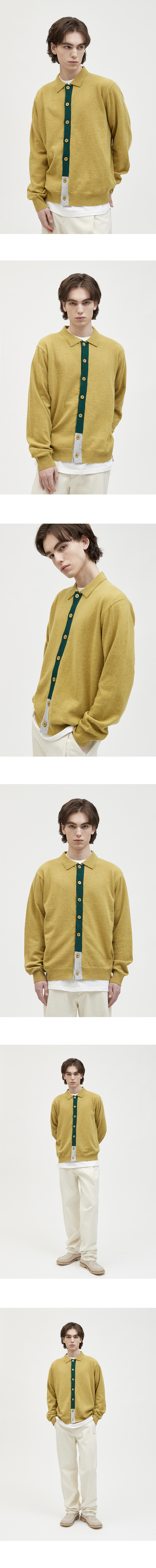 カーディガン VOIEBIT V139 Mix Point Knit Cardigan Yellow V139 MUSINSA | VOIEBIT V139 Mix Point Knit Cardigan (Yellow)