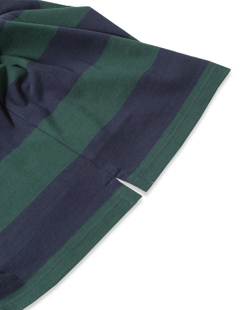 ASI STRIPE RUGBY SHIRT NAVY GREEN
