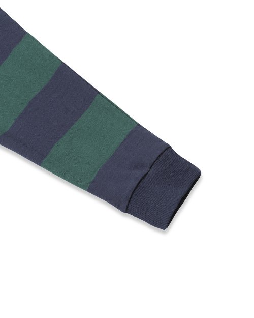 ASI STRIPE RUGBY SHIRT NAVY GREEN