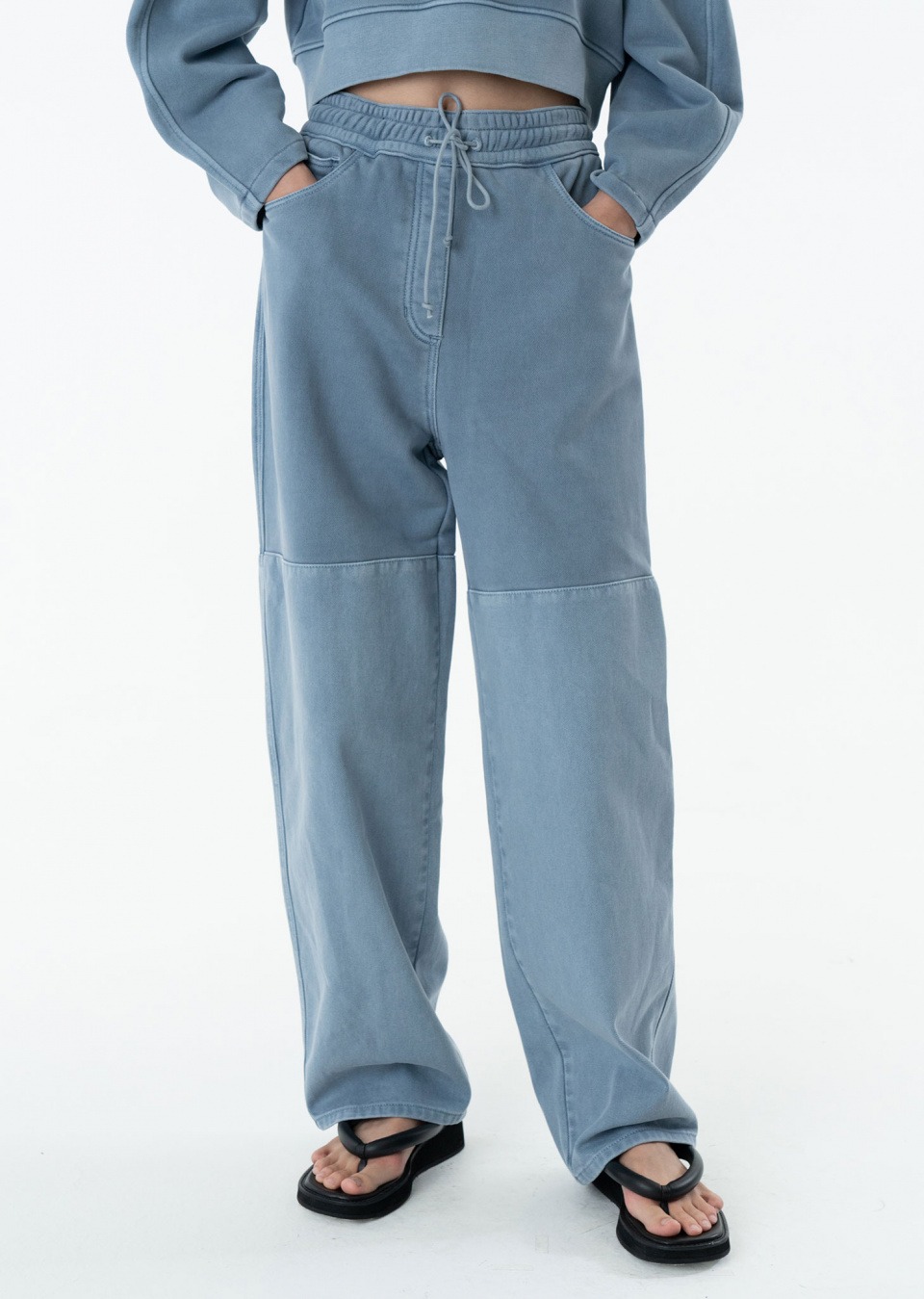 아모멘토(AMOMENTO) DRAWSTRING DENIM PANTS (3COLORS) - 사이즈