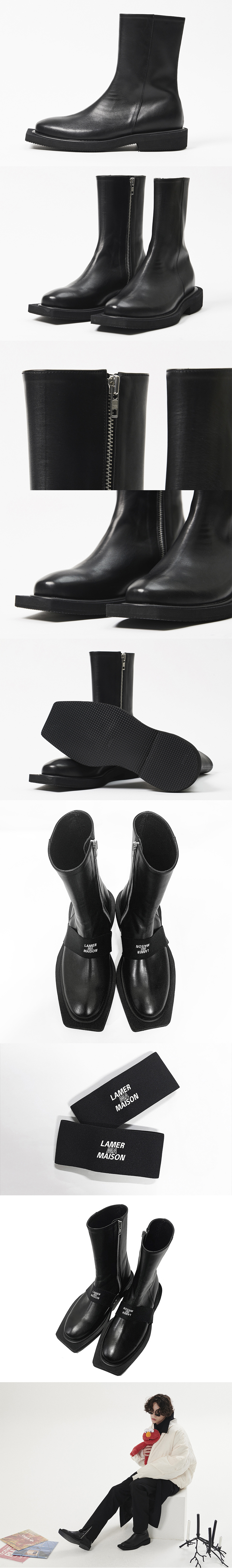 【LA MER MA MAISON】24SS★ LMMM TRIANGLE FRONT ZIP BOOTS Designer fashion, Seoul-fully created | W Concept