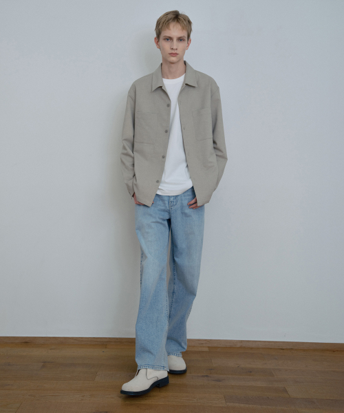 [Cool]10oz wide light blue denim pants