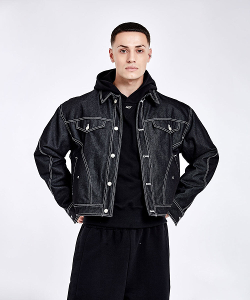 Tunnel Lining denim Jacket - Black