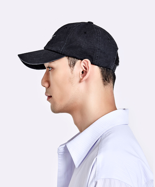 WASHED LOGO CAP - BLACK