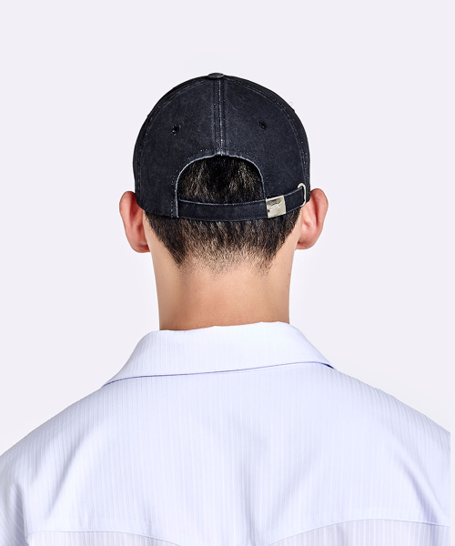 WASHED LOGO CAP - BLACK