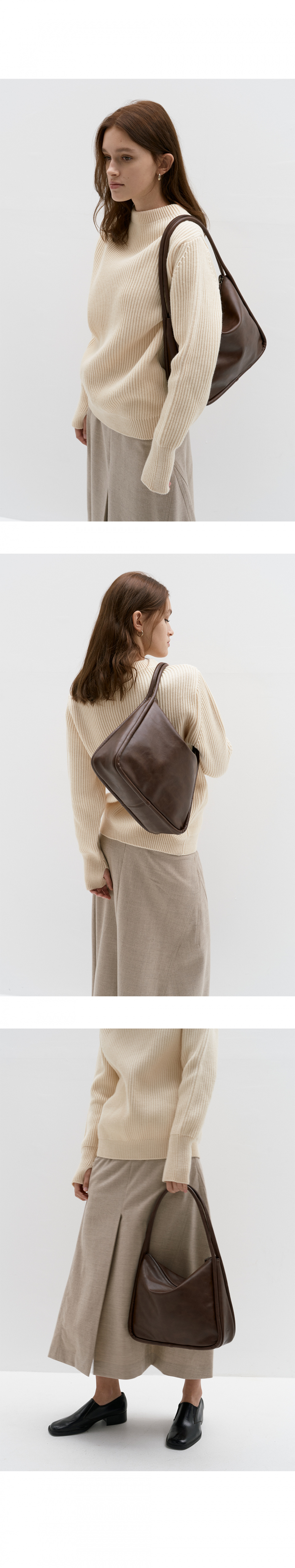 MUSINSA公式 | YEOMIM ridge bag (choco brown)