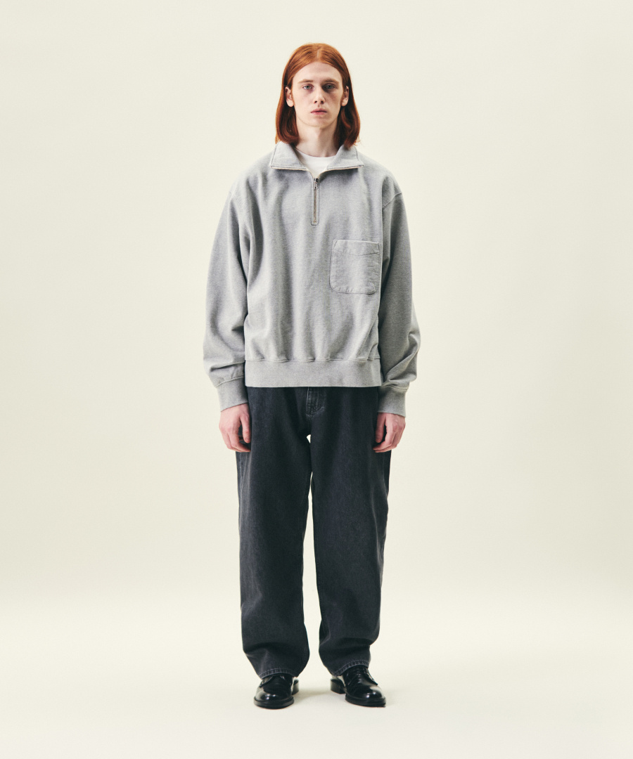 Heritage Heavy Weight Half Zip Sweat Navy 상세 이미지 5