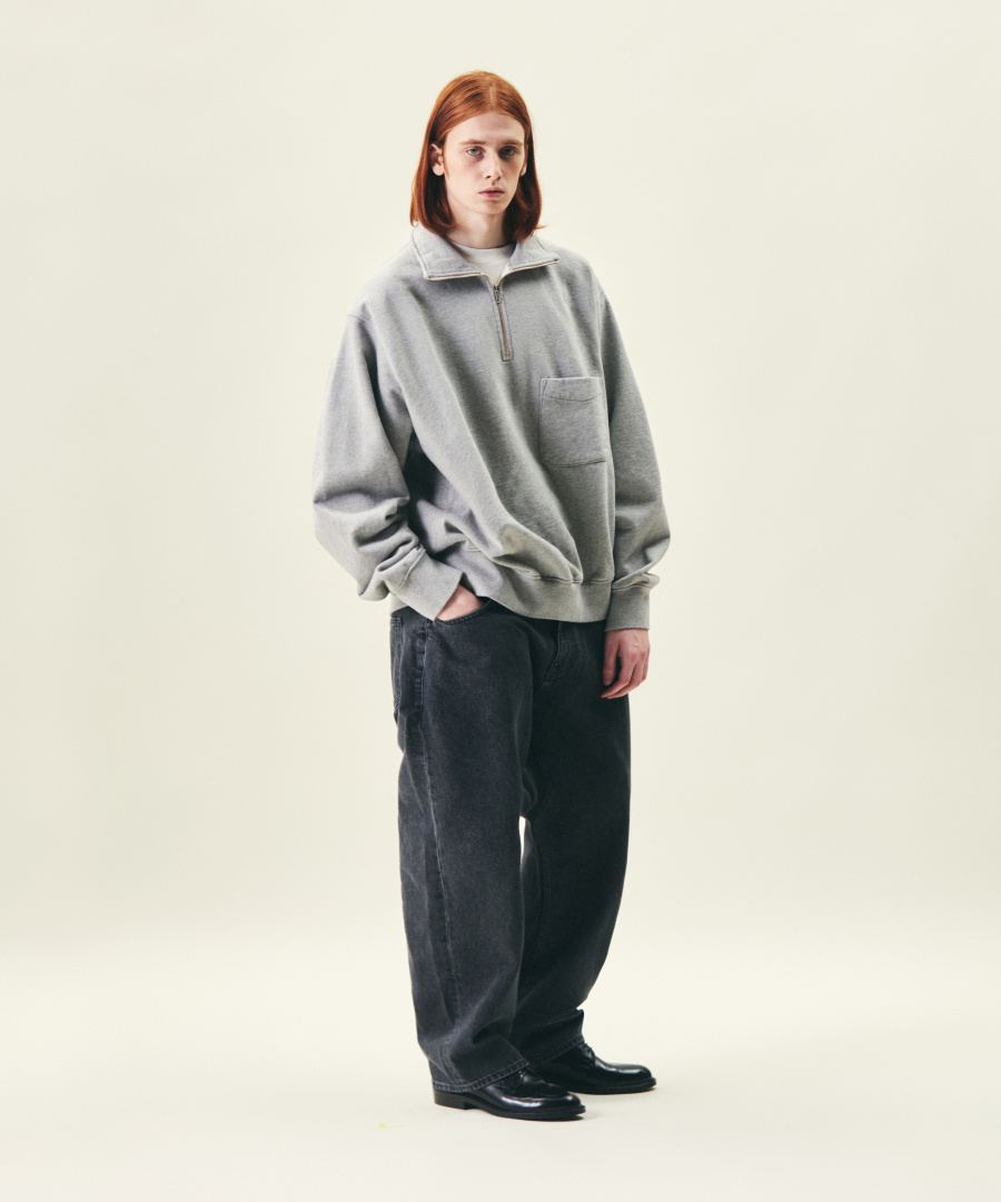 Heritage Heavy Weight Half Zip Sweat Navy 상세 이미지 6