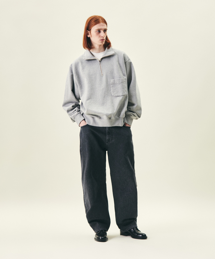 Heritage Heavy Weight Half Zip Sweat Navy 상세 이미지 8