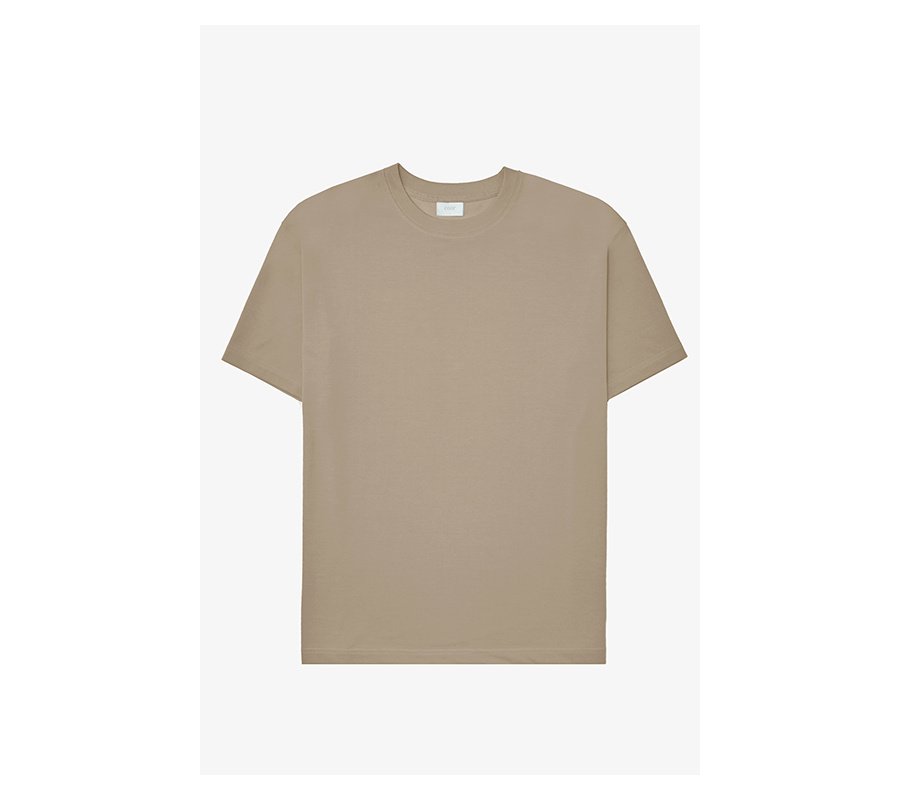 MUSINSA | COOR SUPIMA COTTON SEMI-OVERSIZED T-SHIRT (MOCHA)