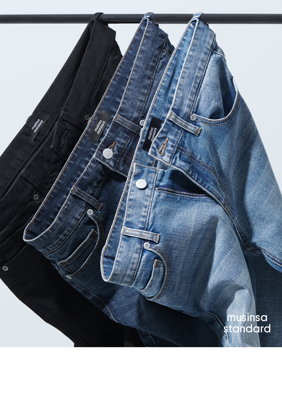MUSINSA | MUSINSA STANDARD [COOLTANDARD] SLIM CROPPED DENIM