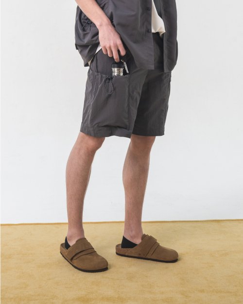 SIDE POCKET HALF PANTS_DARK GRAY