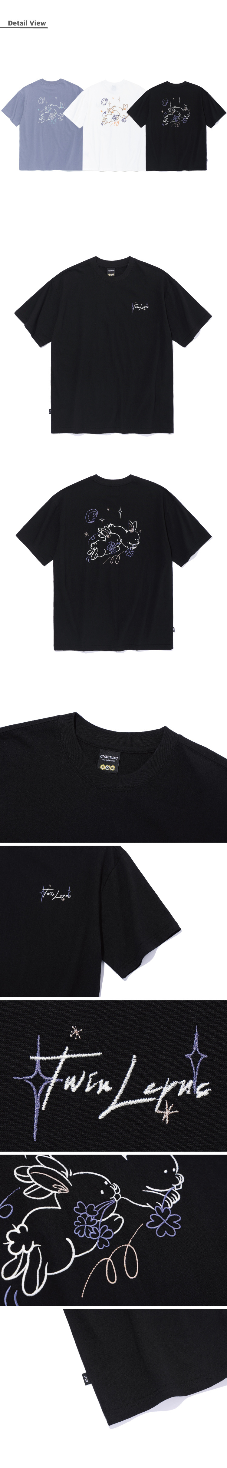【CPGN STUDIO】Twin Leapers Embroidery Short Sleeve T-shirt MUSINSA | CPGN STUDIO [20S] TWIN LEPERS EMBROIDERED SHORT