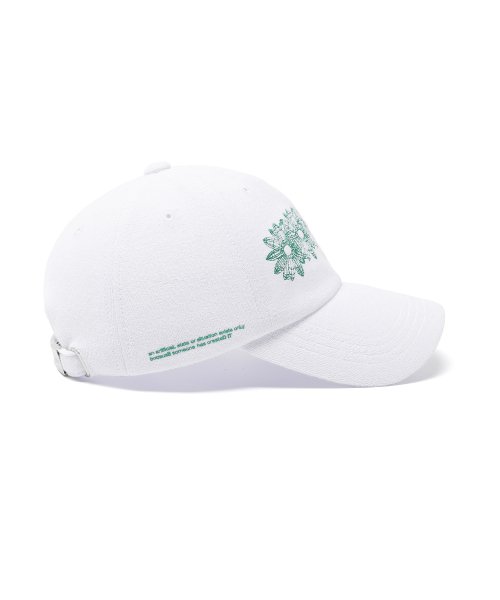 FLOWER ARTWORK TERRY BALLCAP WHITE