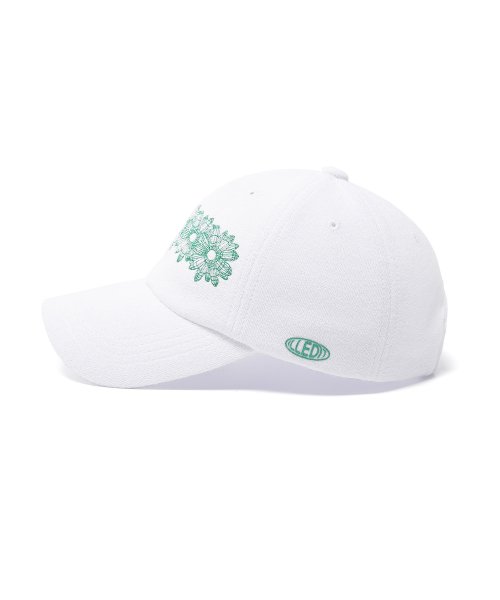 FLOWER ARTWORK TERRY BALLCAP WHITE