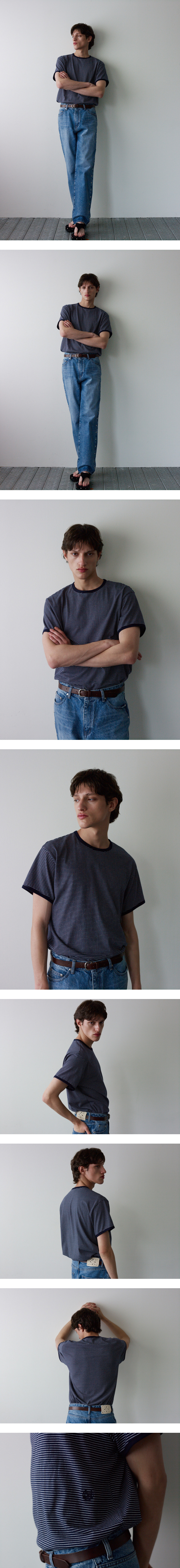 MOONSUN☆UNISEX, Marine Stripe Ringer T MUSINSA | MOONSUN UNISEX Marine Stripe Ringer T [Green]