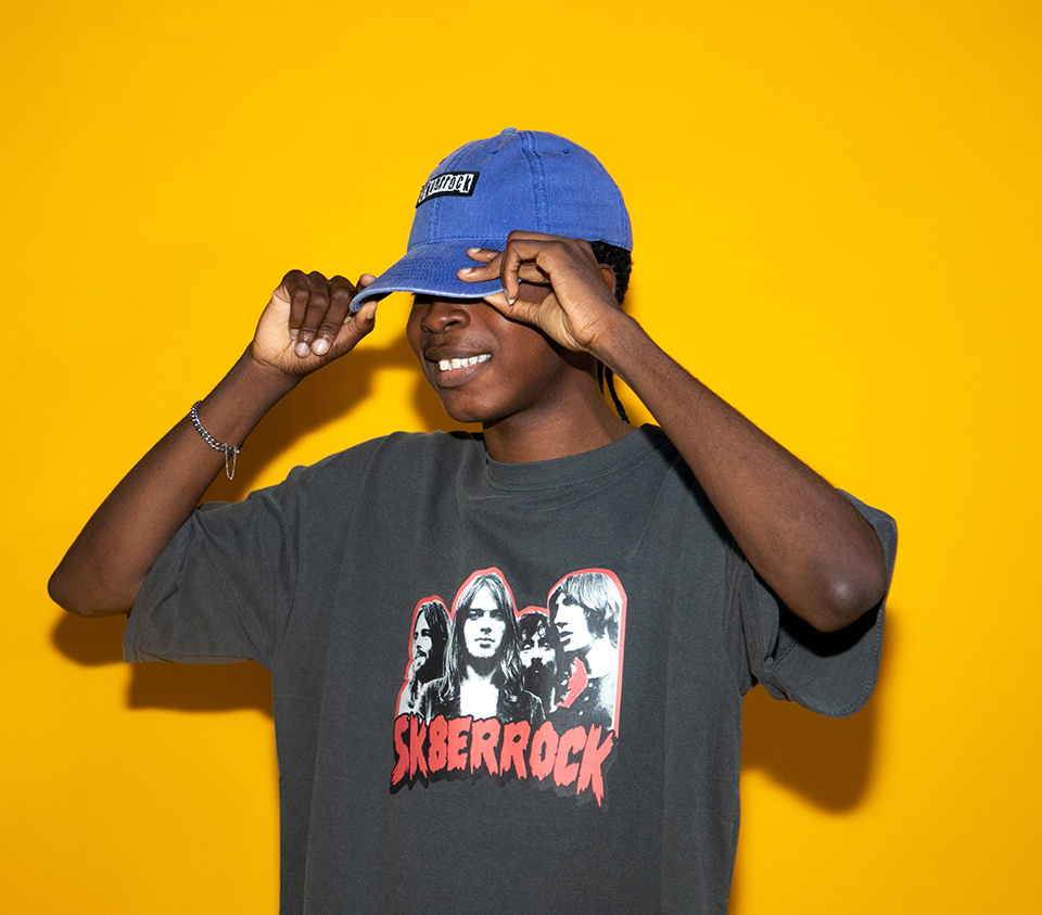 MUSINSA | SK8ER ROCK SK8 Pigment Washing Ball Cap Blue