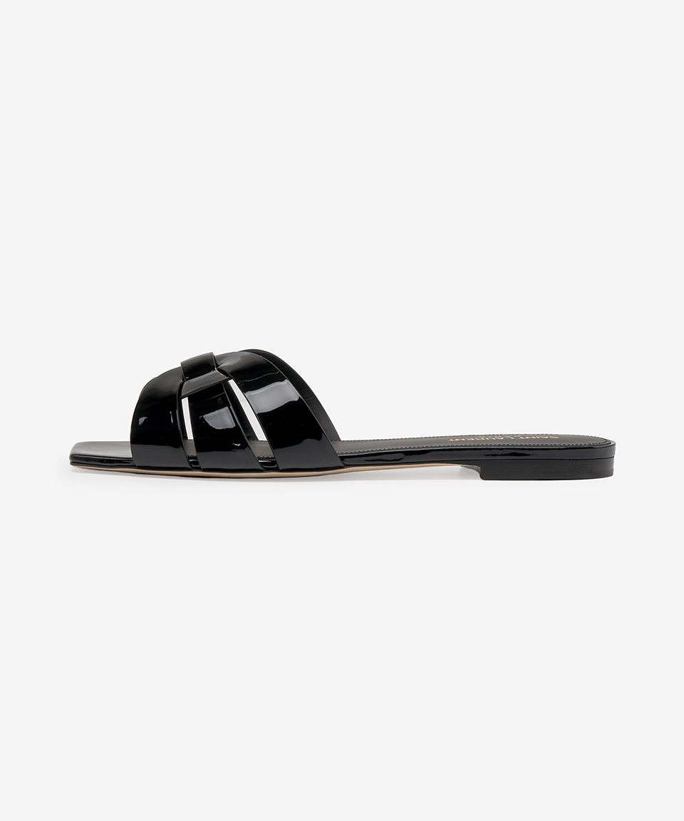 MUSINSA | SAINT LAURENT Tribute Flat Mule - Black