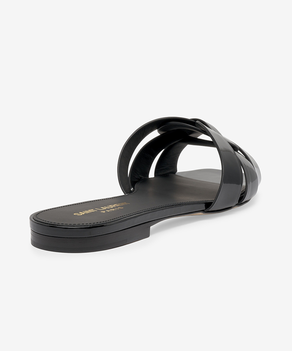 MUSINSA | SAINT LAURENT Tribute Flat Mule - Black
