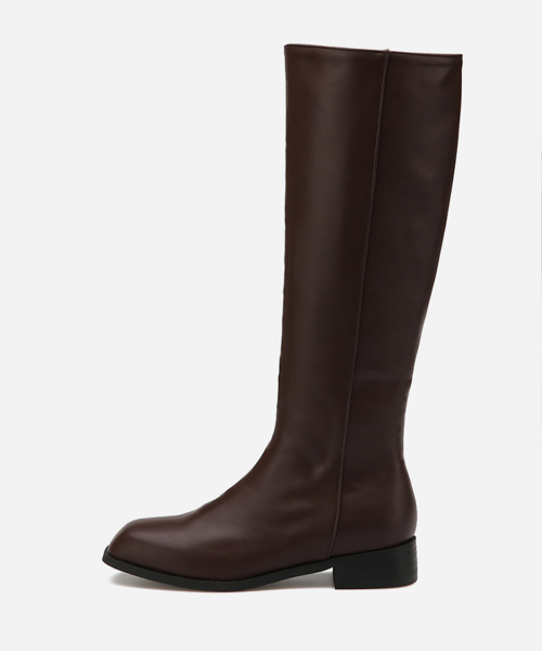 스퀘어 토 베이직 롱부츠 412148004 (3cm/2color)