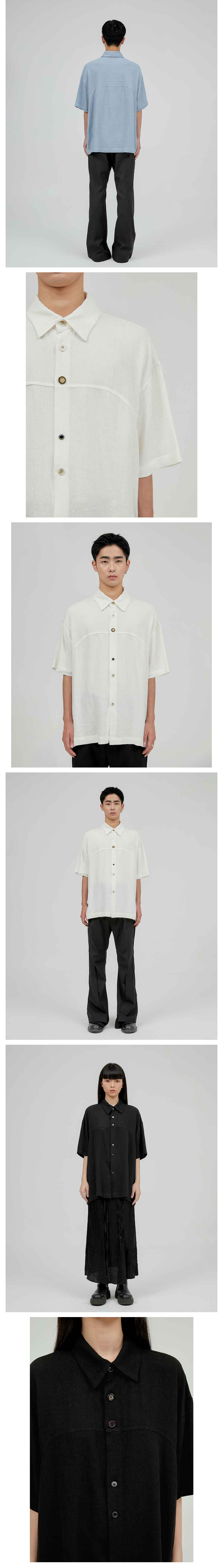 FLARE UP (フレアアップ) E21 Western Short-sleeved Linen Shirt