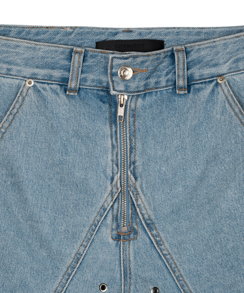 Tunnel lining short pants Denim - Blue