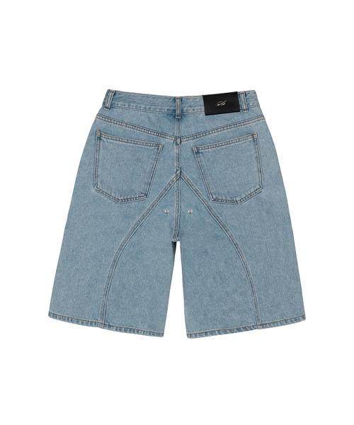 Tunnel lining short pants Denim - Blue