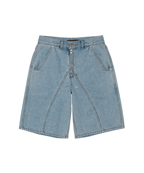 Tunnel lining short pants Denim - Blue
