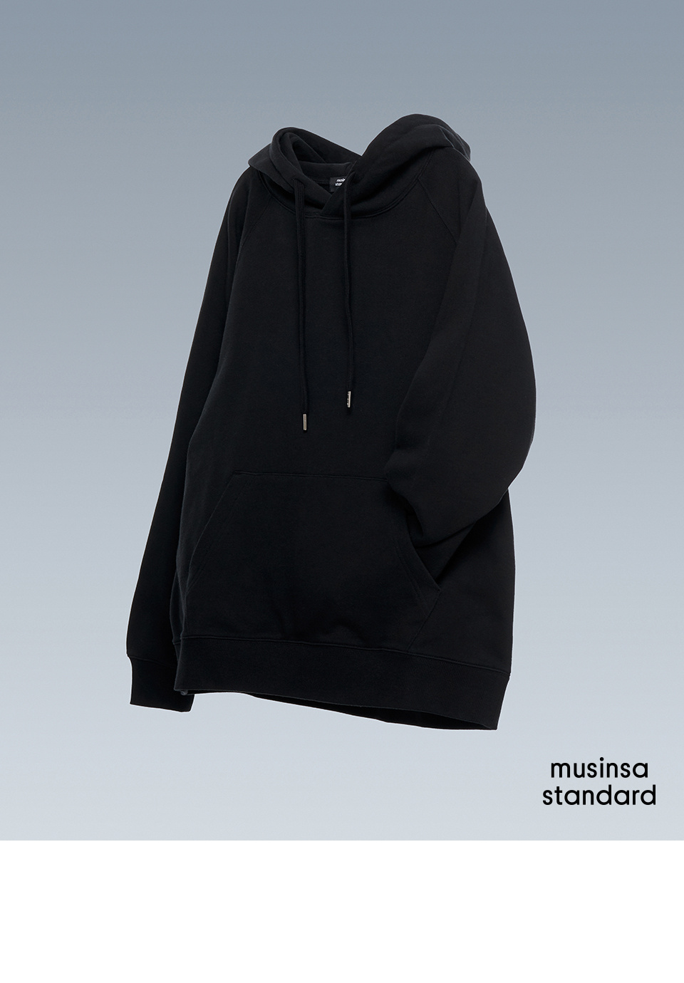 パーカー・フーディ MUSINSA STANDARD Hooded sweatshirt zip-up short length black MUSINSA | MUSINSA STANDARD HOODIE SWEAT ZIP-UP_SHORT LENGTH