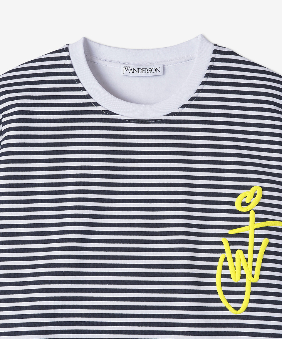 【送料&関税込】J.W. Anderson Logo Mesh White And Blue Top JW ANDERSON TANK TOP WITH ANCHOR LOGO EMBROIDERY– Yooto
