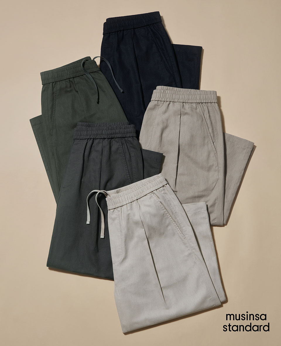 MUSINSA | MUSINSA STANDARD Cotton Linen One-Tuck Wide Pants