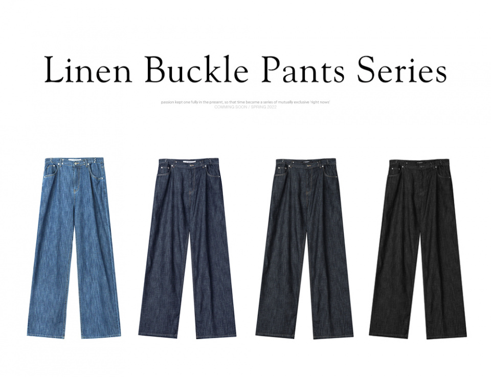 ☆AVANDRESS☆ BUCKLE WIDE DENIM PANTS BEIGE AD41PT34BE MUSINSA | AVANDRESS BUCKLE WIDE DENIM PANTS STONE BLUE