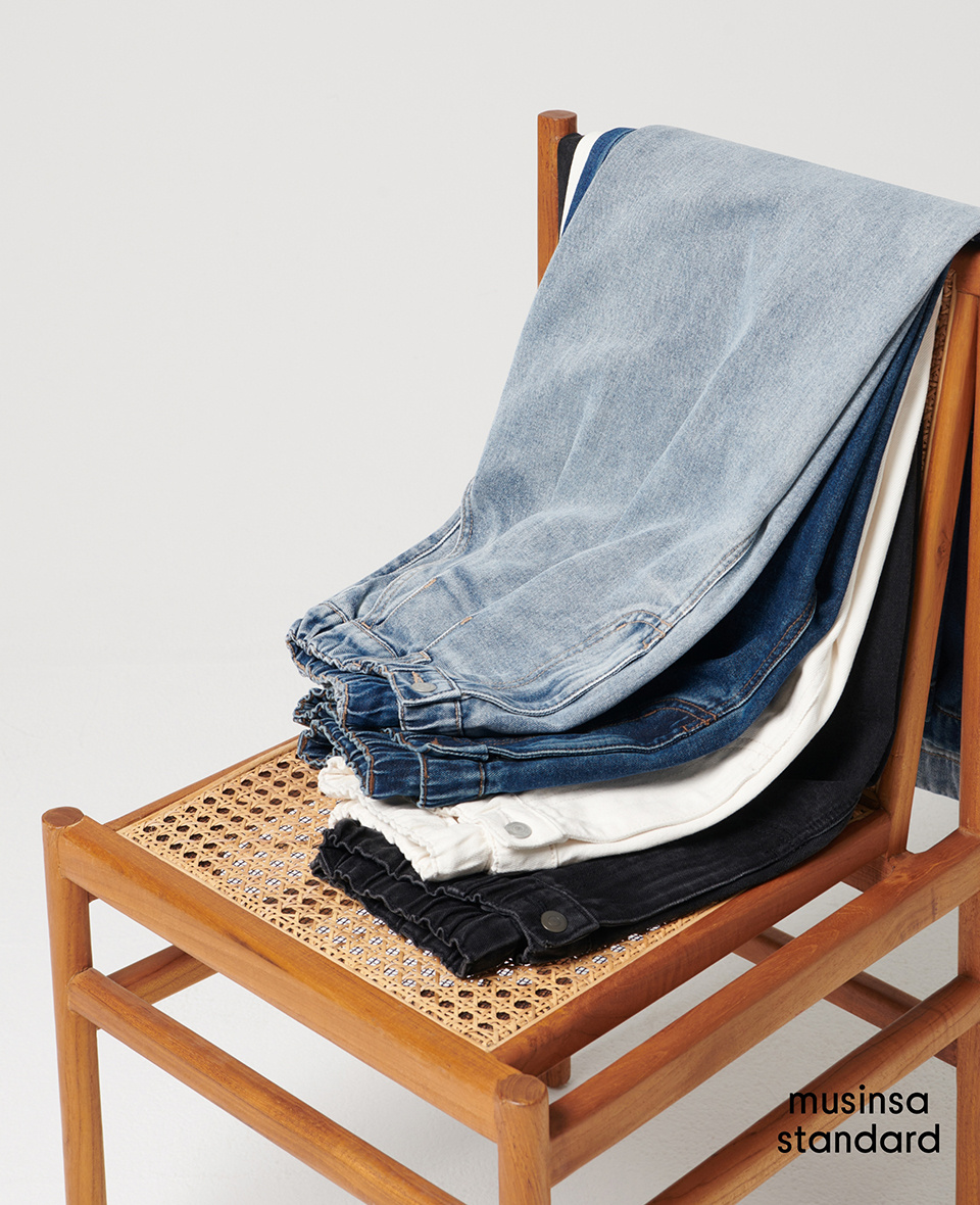 MUSINSA | MUSINSA STANDARD DENIM WIDE BALLOON PANTS [CREAM]