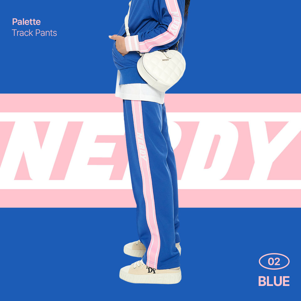 ☆NERDY☆ palette track pants blue MUSINSA | NERDY Palette Track Pants Blue