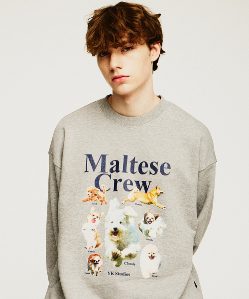 Maltese crew sweatshirts GREY