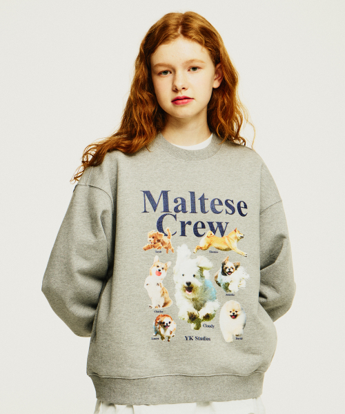 Maltese crew sweatshirts GREY