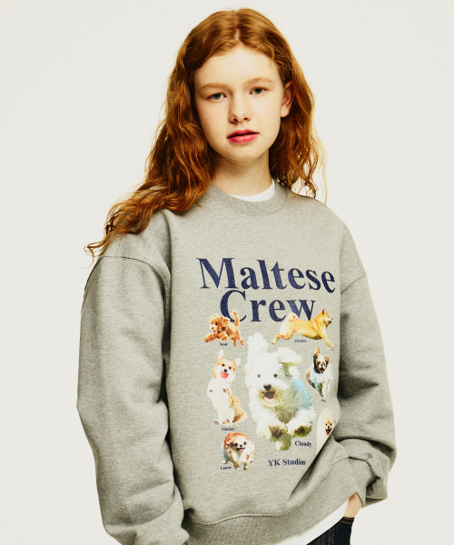 Maltese crew sweatshirts GREY
