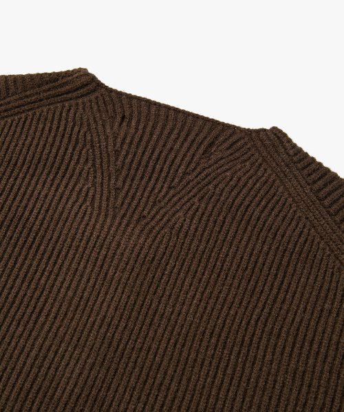 V-NECK 2-WAY ZIP UP KNIT