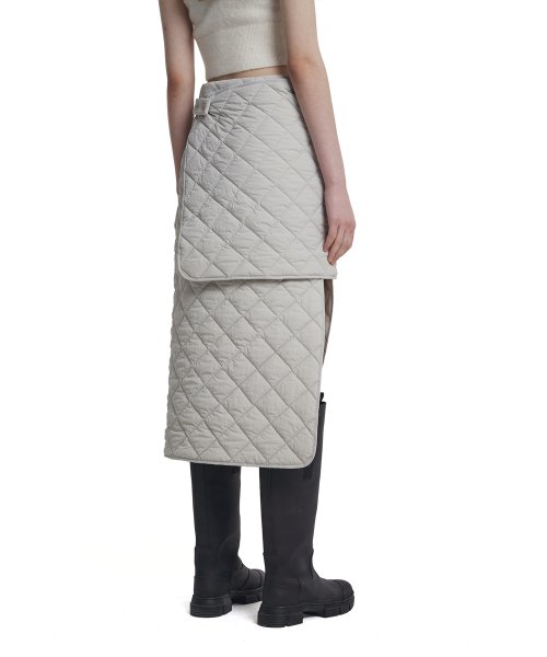 Detachable Quilted Skirt_White