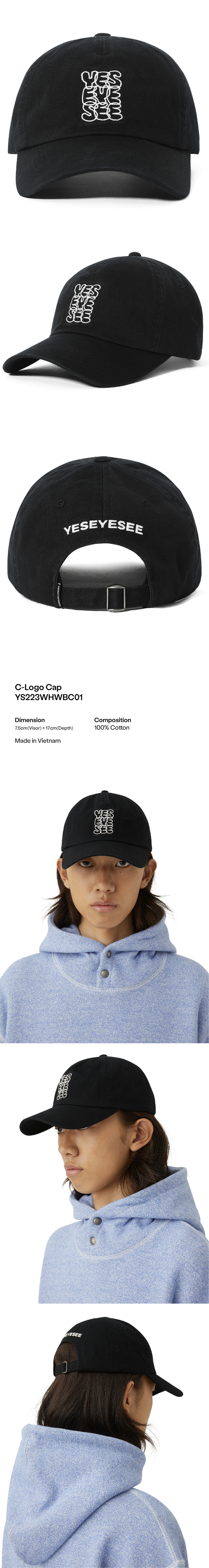 C-Logo Cap Black 상세 이미지 1