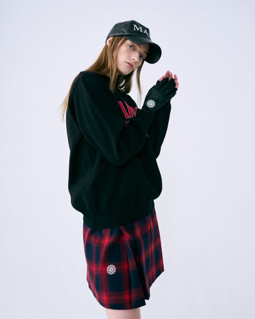 PLAID PLEATS MINI SKIRT_RED