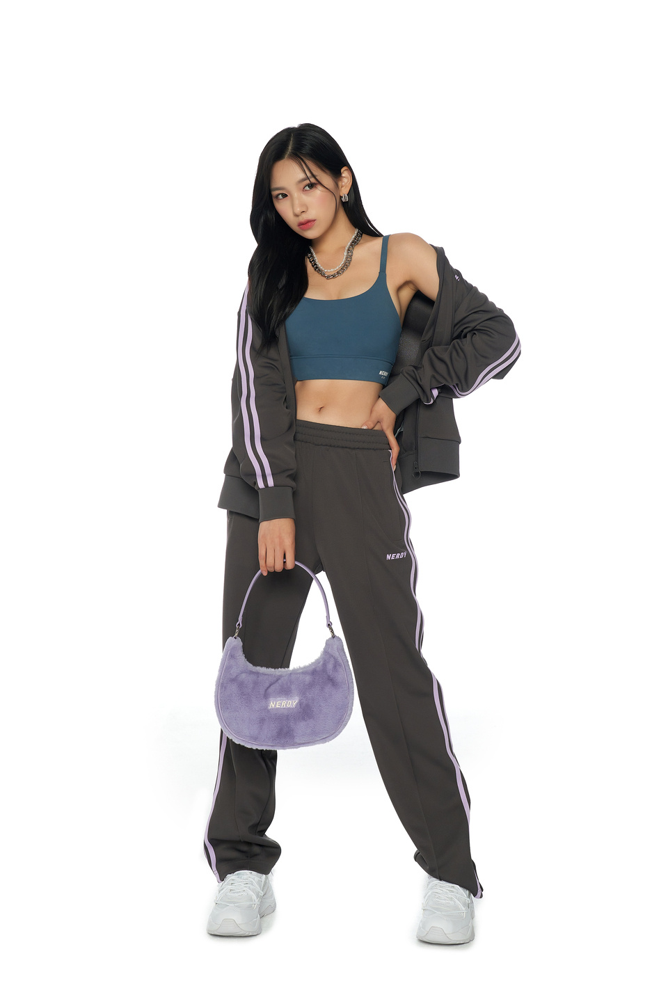 [ NERDY ]★NY TRACK PANTS MUSINSA | NDY NY Track Pants Charcoal