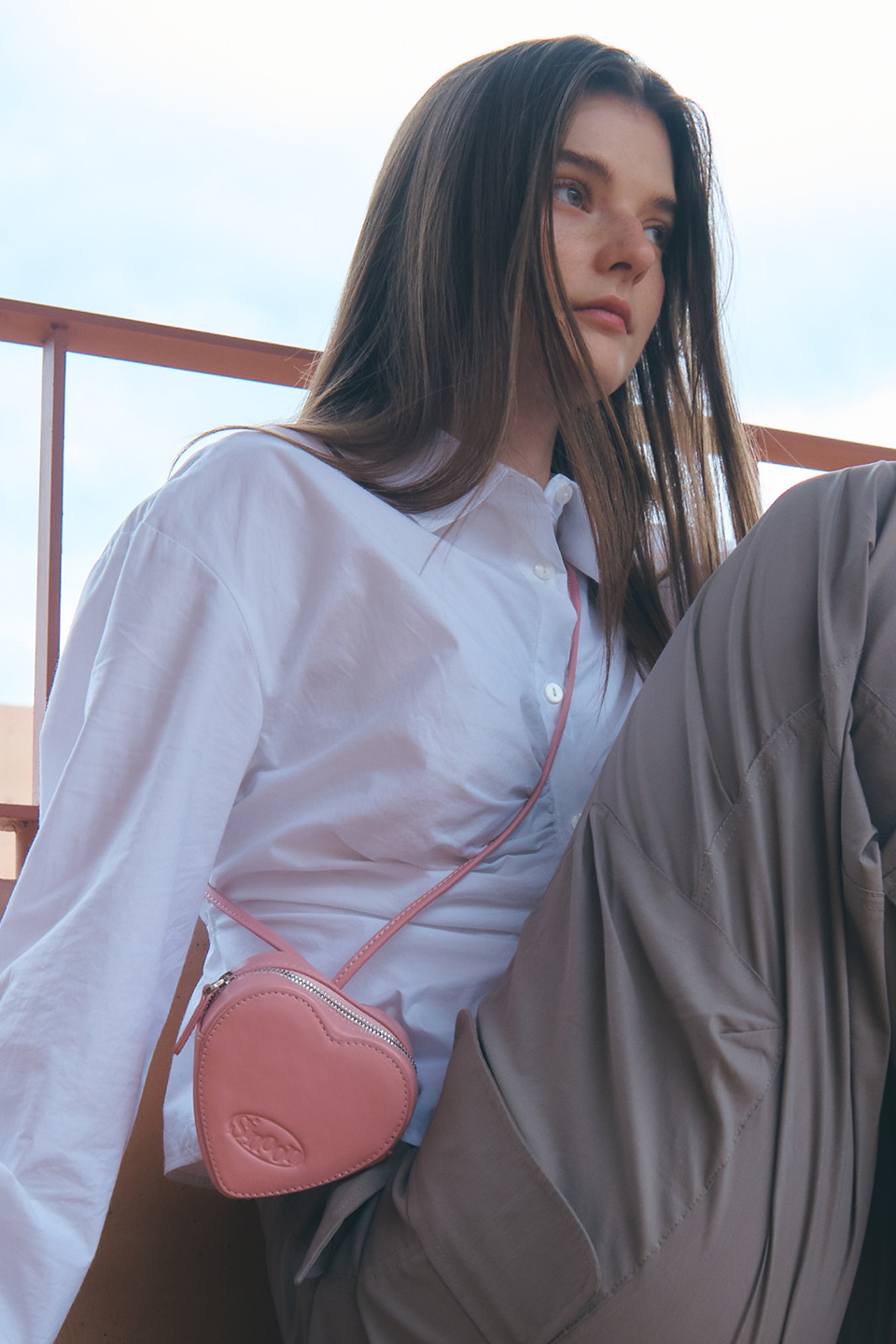 MUSINSA公式 | SINOON HEART BAG (SOFT PINK)