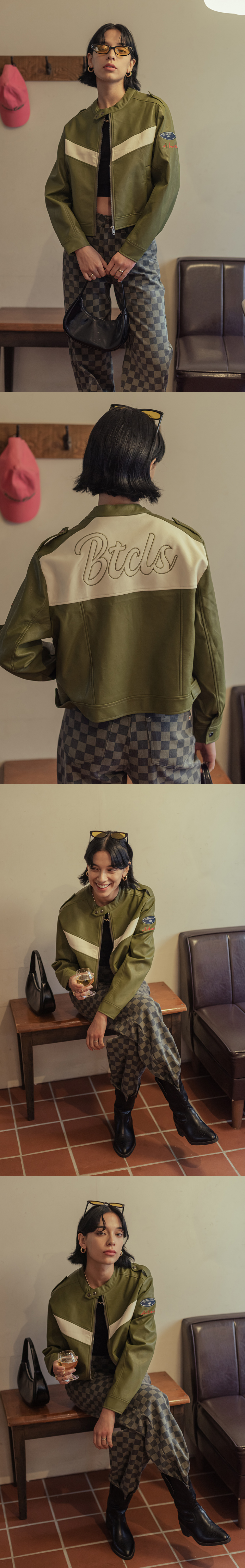 【BITTER CELLS】 Crush Washed Leather Jacket / 追跡付 BITTER CELLS Star Leather Jacket(Washed)(Overfit)